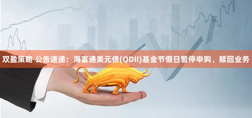 双盈策略 公告速递：海富通美元债(QDII)基金节假日暂停申购、赎回业务